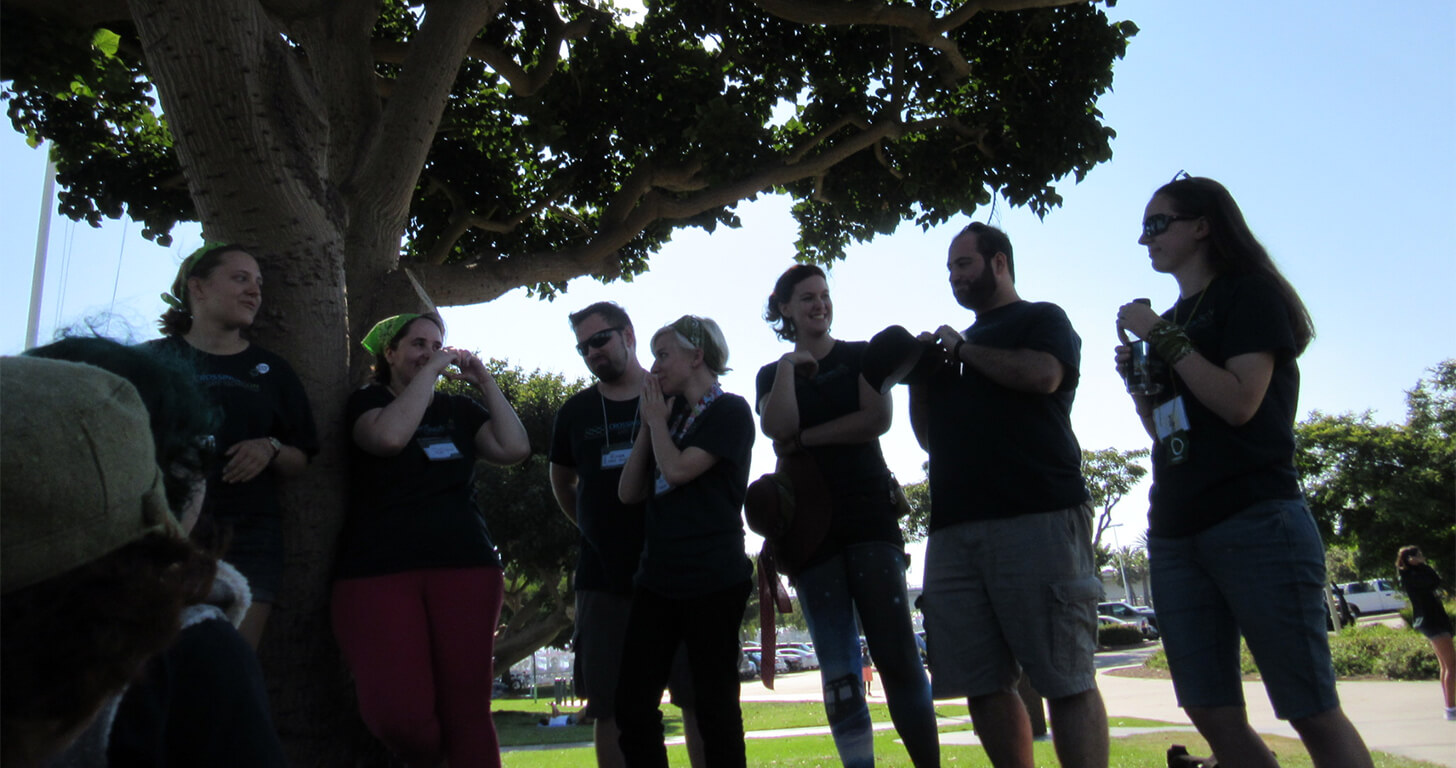 The CrossingsCon 2017 staff at Closing Ceremonies